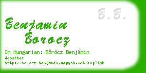 benjamin borocz business card